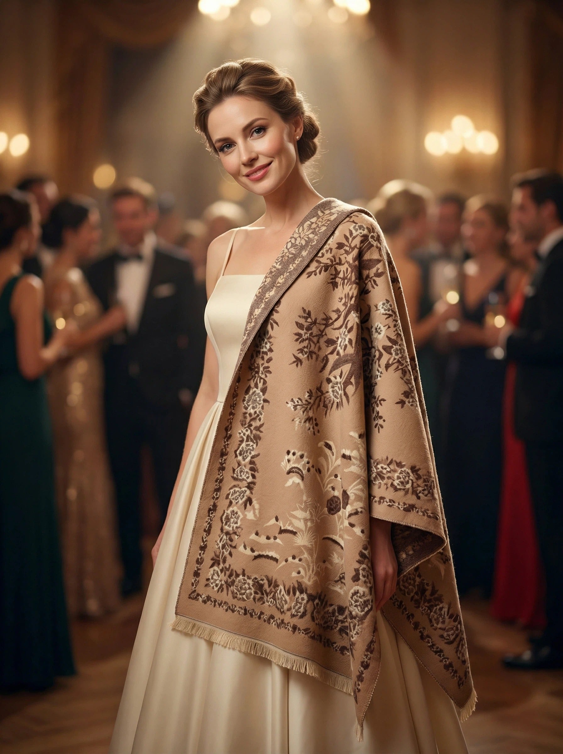 Luxury Ultra Soft Comfort Blanket & Shawl Wrap - Imitation Cashmere, Warm Thick Winter Scarf for Women, Versatile Cape for Evening Dressing, Perfect for Home Comfort & Stress Relief Gift