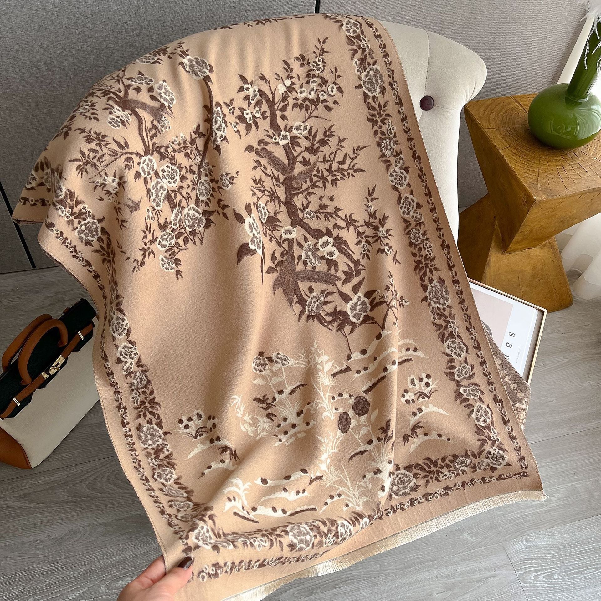 Luxury Ultra Soft Comfort Blanket & Shawl Wrap - Imitation Cashmere, Warm Thick Winter Scarf for Women, Versatile Cape for Evening Dressing, Perfect for Home Comfort & Stress Relief Gift